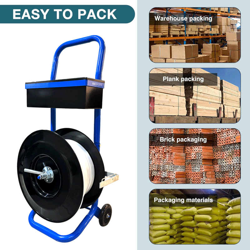 Blue Portable Strapping Dispenser for 8 Inch Core