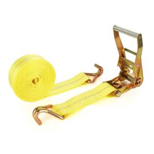 2" x 20ft heavy duty ratchet tie down strap with double J hooks.