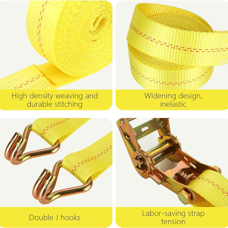Double J steel hooks securely fasten cargo without slipping