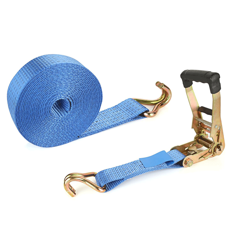2 Inch Ratchet Straps Heavy Duty 20ft with Double J Hooks