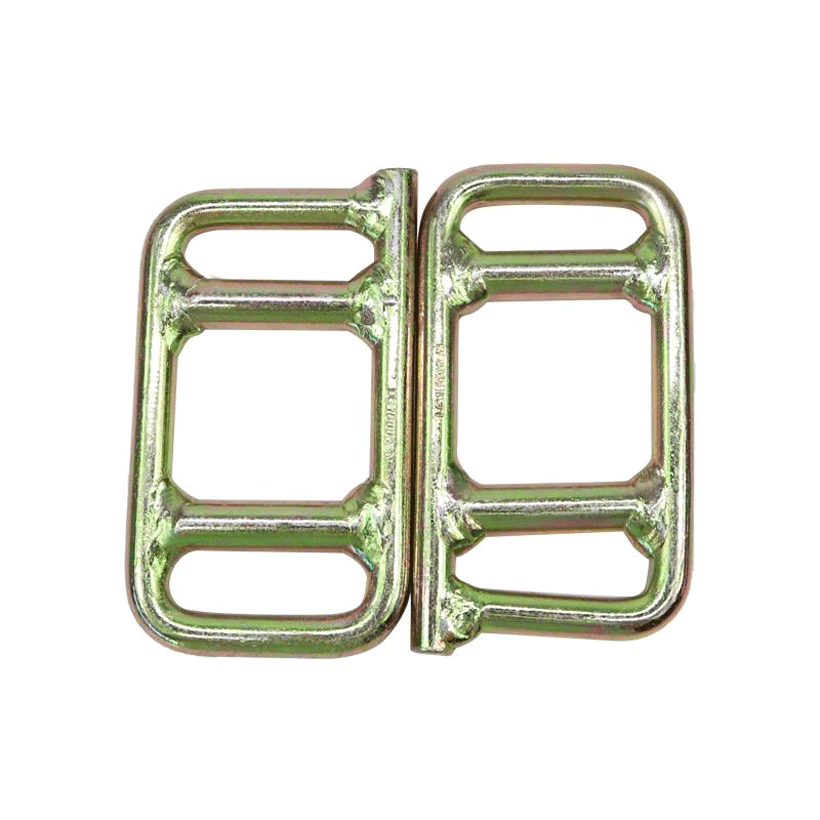 1.5 inch zinc plated ladder buckle front view – heavy duty metal strapping buckle