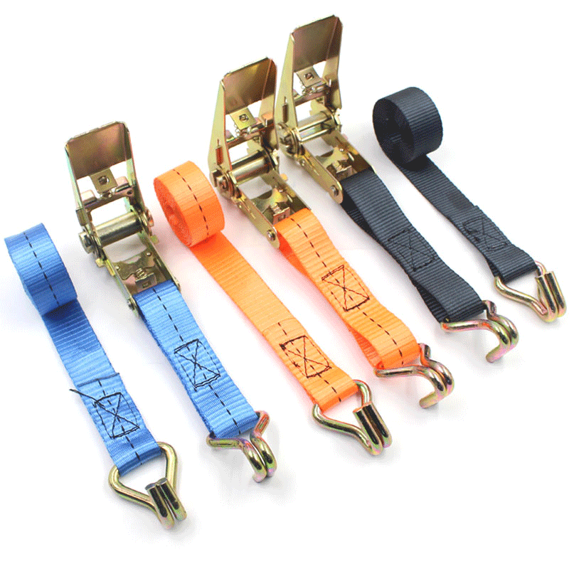 Custom color Polyester Ratchet Strap 3 Inch 10 Ton Heavy Duty Lashing Belt