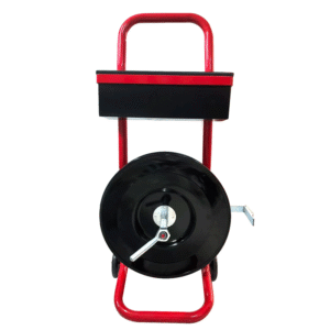 Heavy Duty Red Strapping Cart with Wheels
