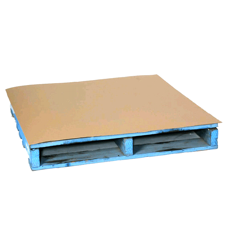 Slip sheet pallet-free packaging solution, compatible with forklifts and conveyor systems